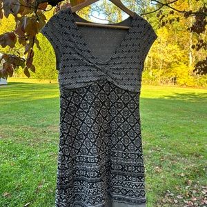 Athleta Dhara Gray Black Dress Sz MP